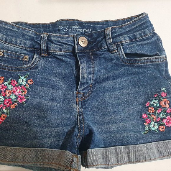 Shorts Jeans flowers Kids - Picture 1 of 2
